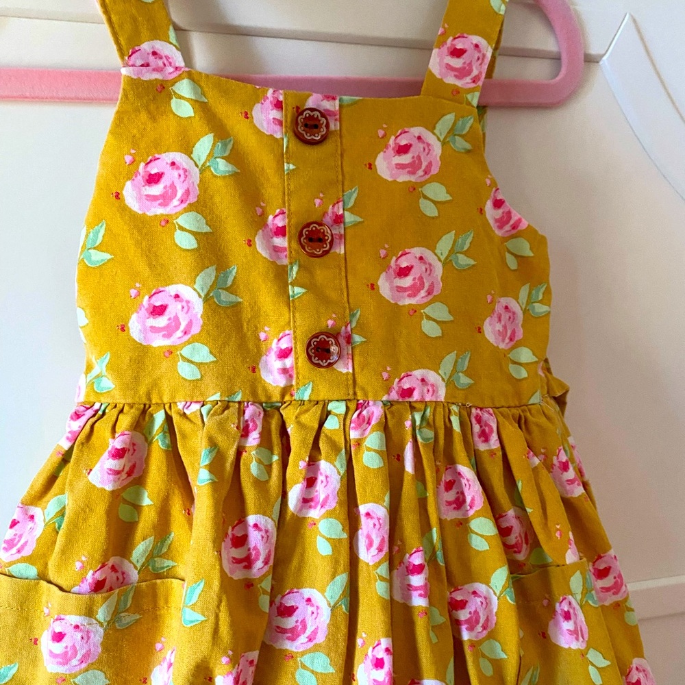 Sweet Honey mustard floral dress